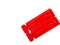 Red plastic ampoules of animal veterinary medicine
