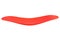 Red plastic balancing board for fitness, on a white background