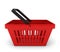 Red plastic basket