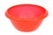 Red plastic bowl