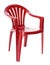 Red plastic chair