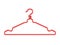 Red plastic clothes hanger 3D