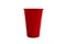 red plastic cup on a white background