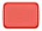 Red plastic food tray