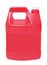 Red plastic gallon, jerry can isolated on a white