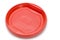 Red plastic plate