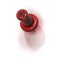 Red plastic pushpin or thumbtack - refuse