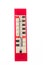 Red plastic retro thermometer