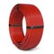 Red plastic rolled hose pipe