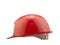 Red plastic safety fireman helmet