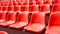 Red plastic seats grandstand stadium
