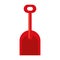 red plastic shovel toy