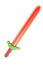 Red plastic toy sword with growing light