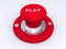 Red play push button