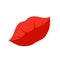 Red plump lips vector illustration