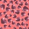 Red Polygonal Heart Random Seamless Pattern