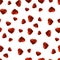 Red Polygonal Heart Random Seamless Pattern