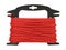 Red polypropylene rope on a plastic winder