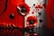 Red poppies as a symbol of memory for the fallen in the war. VE-Day, World War remembrance day. Generative AI