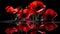 Red poppies as a symbol of memory for the fallen in the war. VE-Day, World War remembrance day. Generative AI