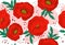 Red poppies seamless pattern