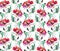 Red poppy , image, watercolor, pattern seamless