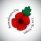 Red poppy remembrance day