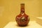 Red Porcelain Bottle in Shenyang Palace Museum, China