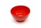 Red porcelain bowl isolated