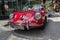 Red Porsche 356 oldsmobile vintage veteran car detail