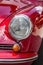 Red Porsche 356 oldsmobile vintage veteran car detail