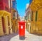 The red post box, Valletta, Malta