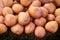 Red potatoes organic new crop soil produce harvest pile heap