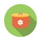 Red potty icon, flat style