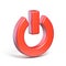 Red power switch sign 3D