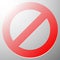 Red prohibition, restriction sign - Rejection, closed, no entrance, stop sign, icon