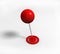 Red pushpin. 3d image