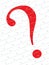 Red question mark background