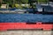 Red rail on a pier in Kirkland