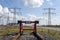 Red railroad buffer end to destination in the europoort holland near rotterdam