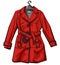 Red rain coat