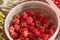 Red raspberry fruits