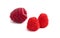 Red Raspberry Gummy Candy on a White Background