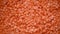 Red raw organic lentils texture rotation. Food ingredient background. Top view