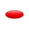 Red Realistic Pill on White Background. Cosmetic Oil Capsule of Vitamins and Minerals. Pharmaceutical Medicament and