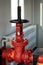 Red regulator valve for firefighting