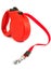Red retractable leash for dog