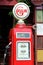 Red retro gasoline pump