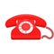 Red retro old phone telephone vector