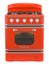 Red retro stove